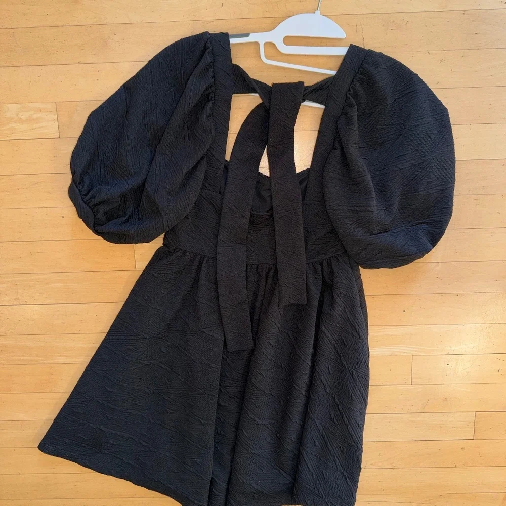 Free People Black  Dress Tie-Back,XS, GL1349 - Picture 6 of 6
